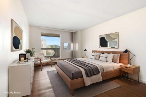 1210-221 6 Avenue Se, Calgary, AB - Indoor Photo Showing Bedroom