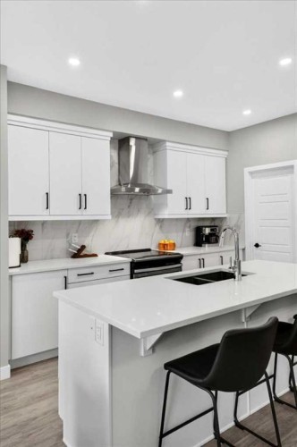 154 Masters Row Se, Calgary, AB - Indoor Photo Showing Kitchen