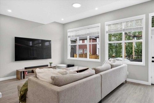 154 Masters Row Se, Calgary, AB - Indoor Photo Showing Living Room