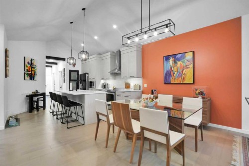 124-55 Fireside Circle, Cochrane, AB - Indoor Photo Showing Dining Room