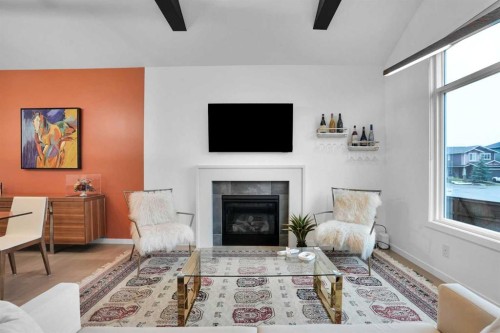 124-55 Fireside Circle, Cochrane, AB - Indoor With Fireplace