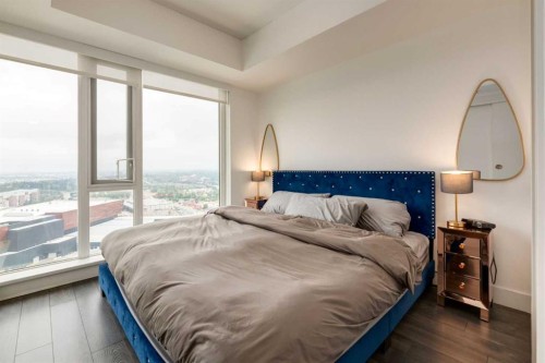 2802-1188 3 Street Se, Calgary, AB - Indoor Photo Showing Bedroom