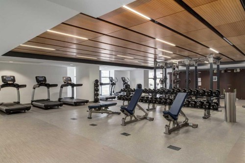 2802-1188 3 Street Se, Calgary, AB - Indoor Photo Showing Gym Room