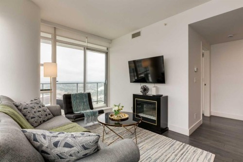 2802-1188 3 Street Se, Calgary, AB - Indoor Photo Showing Living Room