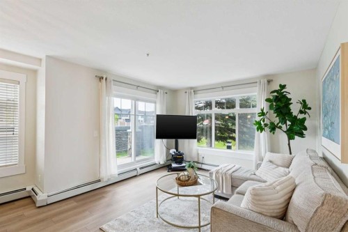 4108-155 Skyview Ranch Way Ne, Calgary, AB - Indoor Photo Showing Living Room