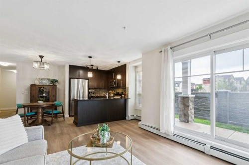 4108-155 Skyview Ranch Way Ne, Calgary, AB - Indoor Photo Showing Living Room