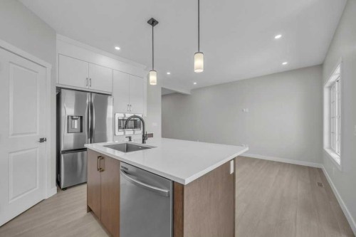 203 Homestead Common Ne, Calgary, AB - Indoor Photo Showing Kitchen With Stainless Steel Kitchen With Upgraded Kitchen