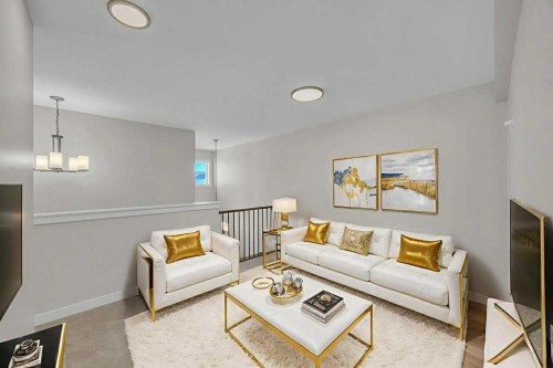203 Homestead Common Ne, Calgary, AB - Indoor Photo Showing Living Room