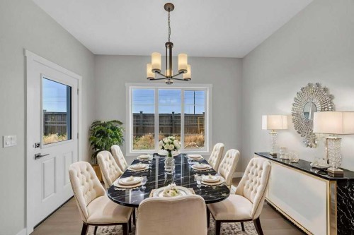203 Homestead Common Ne, Calgary, AB - Indoor Photo Showing Dining Room