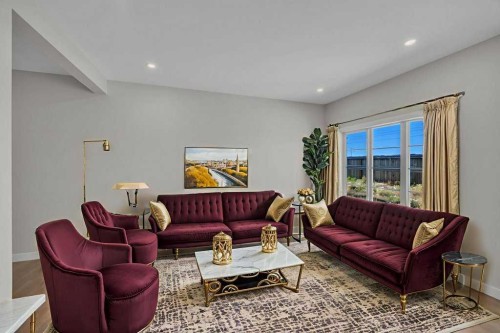203 Homestead Common Ne, Calgary, AB - Indoor Photo Showing Living Room