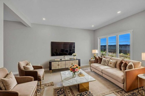 203 Homestead Common Ne, Calgary, AB - Indoor Photo Showing Living Room
