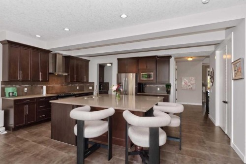 244 Mahogany Bay Se, Calgary, AB - Indoor Photo Showing Kitchen With Stainless Steel Kitchen With Upgraded Kitchen