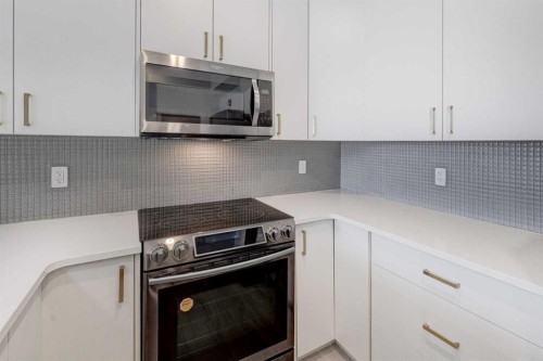 110-214 Sherwood Square Nw, Calgary, AB - Indoor Photo Showing Kitchen With Upgraded Kitchen