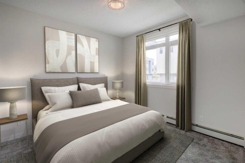 110-214 Sherwood Square Nw, Calgary, AB - Indoor Photo Showing Bedroom