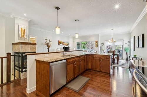 64 Bridle Estates Place Sw, Calgary, AB - Indoor Photo Showing Kitchen With Double Sink With Upgraded Kitchen
