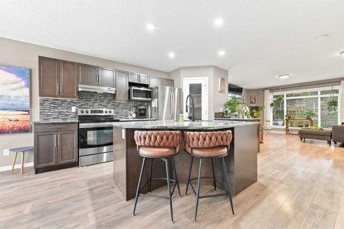 106 Autumn Crescent Se, Calgary, AB - Indoor Photo Showing Kitchen With Stainless Steel Kitchen With Upgraded Kitchen