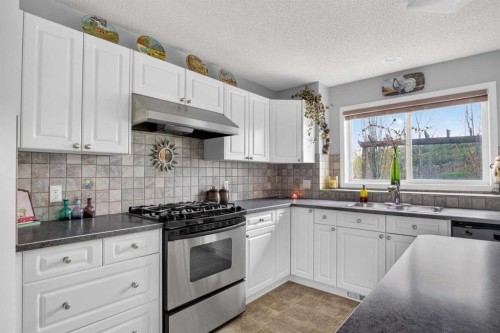 112 Valley Stream Close Nw, Calgary, AB - Indoor Photo Showing Kitchen With Double Sink With Upgraded Kitchen