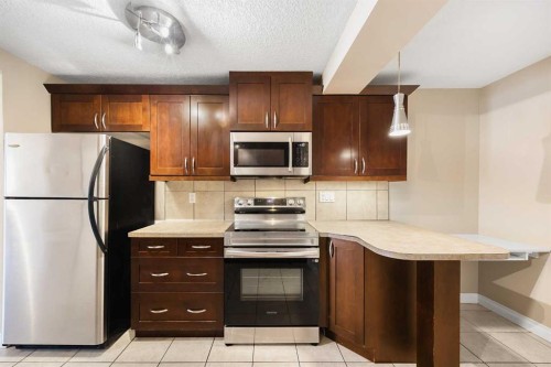 206-2010 35 Avenue Sw, Calgary, AB - Indoor Photo Showing Kitchen With Stainless Steel Kitchen