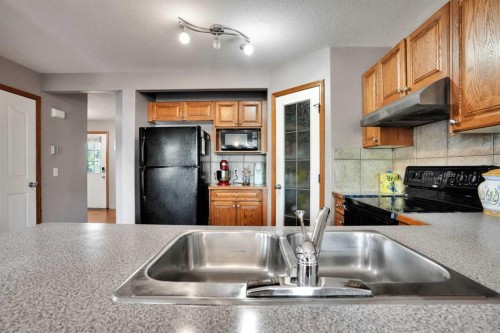 49 Saddletree Close Ne, Calgary, AB - Indoor Photo Showing Kitchen With Double Sink
