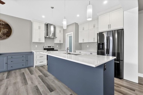 244 Carrington Crescent Nw, Calgary, AB - Indoor Photo Showing Kitchen With Upgraded Kitchen