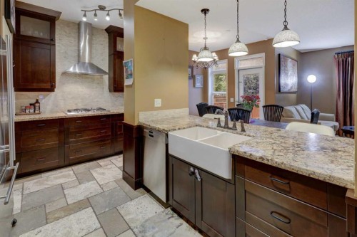 66 Copperfield Close Se, Calgary, AB - Indoor Photo Showing Kitchen With Double Sink With Upgraded Kitchen