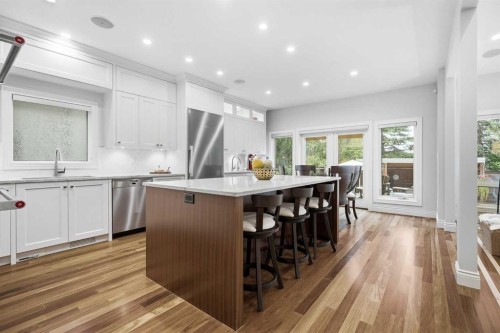 109 Shawnee Place Sw, Calgary, AB - Indoor Photo Showing Kitchen With Upgraded Kitchen