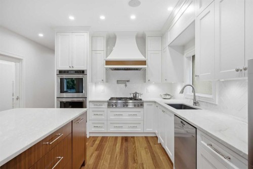 109 Shawnee Place Sw, Calgary, AB - Indoor Photo Showing Kitchen With Upgraded Kitchen