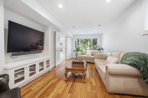 109 Shawnee Place Sw, Calgary, AB - Indoor Photo Showing Living Room