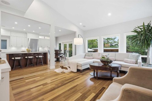 109 Shawnee Place Sw, Calgary, AB - Indoor Photo Showing Living Room