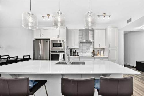 409-30 Walgrove Se, Calgary, AB - Indoor Photo Showing Kitchen With Stainless Steel Kitchen With Upgraded Kitchen