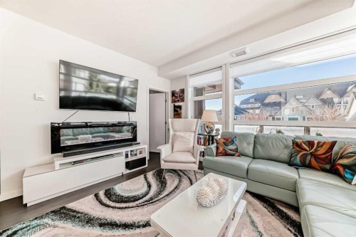 202-122 Mahogany Centre Se, Calgary, AB - Indoor Photo Showing Living Room
