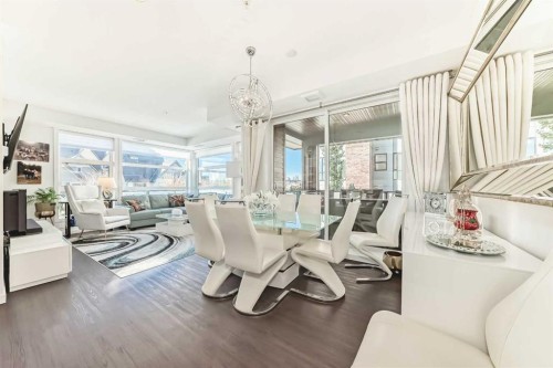 202-122 Mahogany Centre Se, Calgary, AB - Indoor Photo Showing Dining Room