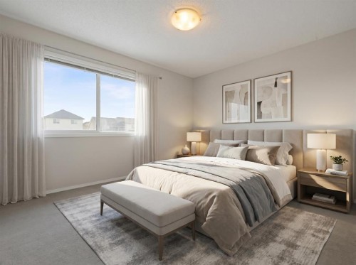 104 Copperstone Terrace Se, Calgary, AB - Indoor Photo Showing Bedroom