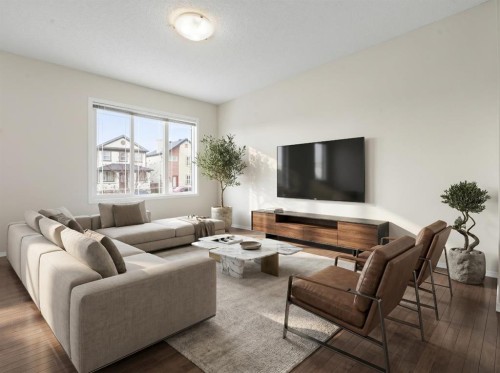 104 Copperstone Terrace Se, Calgary, AB - Indoor Photo Showing Living Room