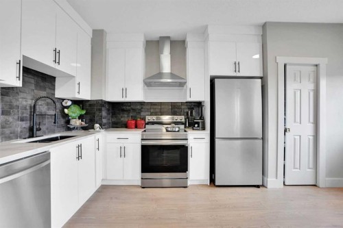 227 Citadel Lane Nw, Calgary, AB - Indoor Photo Showing Kitchen With Stainless Steel Kitchen
