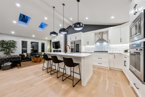 100 Lake Crimson Close Se, Calgary, AB - Indoor Photo Showing Kitchen With Stainless Steel Kitchen With Upgraded Kitchen
