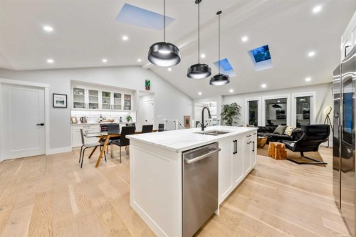 100 Lake Crimson Close Se, Calgary, AB - Indoor Photo Showing Kitchen With Double Sink With Upgraded Kitchen