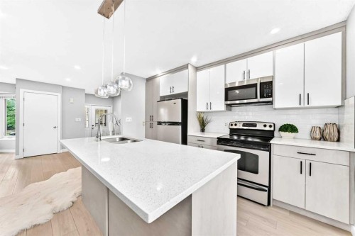 6832 37 Avenue Ne, Calgary, AB - Indoor Photo Showing Kitchen With Upgraded Kitchen