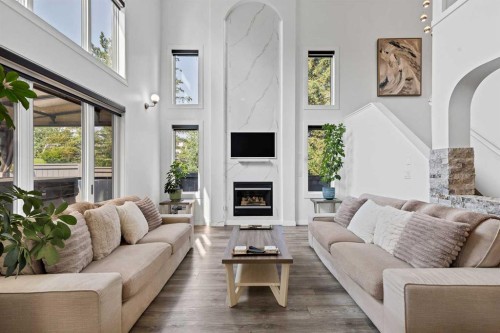 11 Citadel Meadow Grove Nw, Calgary, AB - Indoor Photo Showing Living Room With Fireplace