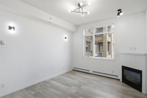 438-930 Centre Avenue Ne, Calgary, AB - Indoor With Fireplace
