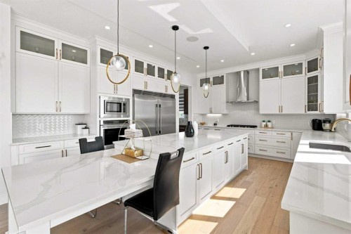 201 Milton Road, Conrich, AB - Indoor Photo Showing Kitchen With Upgraded Kitchen