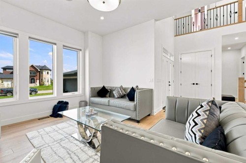 201 Milton Road, Conrich, AB - Indoor Photo Showing Living Room