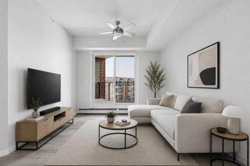 3417-3727 Sage Hill Drive Nw, Calgary, AB - Indoor Photo Showing Living Room