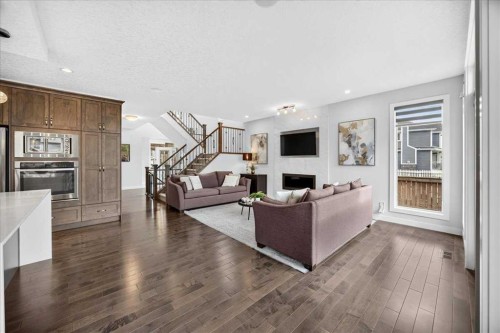 546 Sherwood Boulevard Nw, Calgary, AB - Indoor With Fireplace