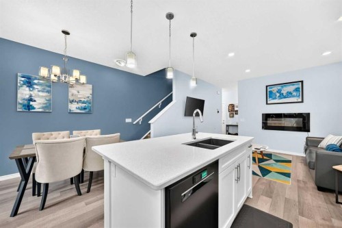 230 Legacy Mews Se, Calgary, AB - Indoor With Fireplace