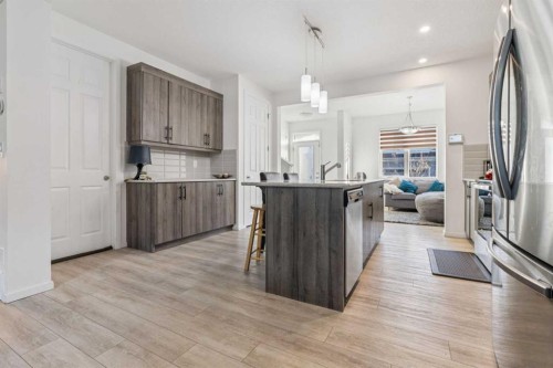 223 Carrington Circle, Calgary, AB - Indoor Photo Showing Kitchen With Upgraded Kitchen