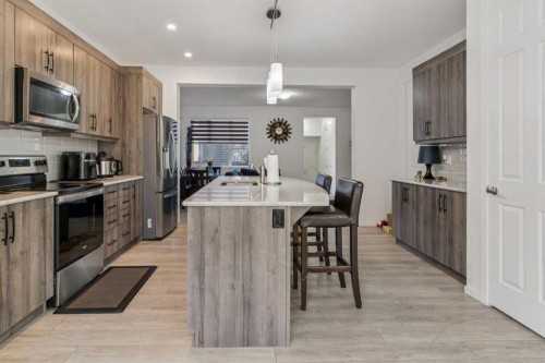 223 Carrington Circle, Calgary, AB - Indoor Photo Showing Kitchen With Upgraded Kitchen