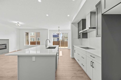 37 Sora Gardens Se, Calgary, AB - Indoor Photo Showing Kitchen With Upgraded Kitchen
