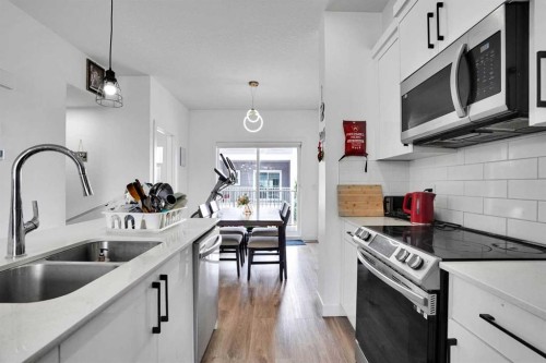 241 Saddlepeace Crescent Ne, Calgary, AB - Indoor Photo Showing Kitchen With Double Sink
