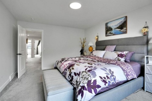 159 Hotchkiss Manor Se, Calgary, AB - Indoor Photo Showing Bedroom